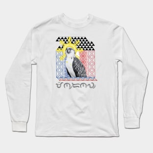 Philippine Eagle / Baybayin word Mindanaw (Mindanao) Long Sleeve T-Shirt